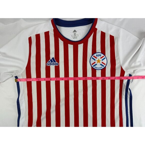PARAGUAY NATIONAL TEAM 2018/2019 HOME SOCCER FUTBOL JERSEY ADIDAS M - Picture 7 of 8